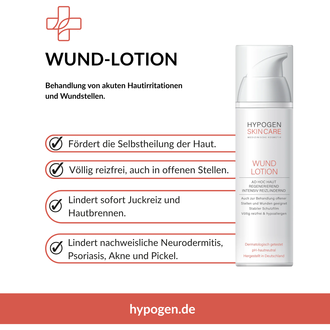 Wund-Lotion HYPOGEN CARE Vorteile