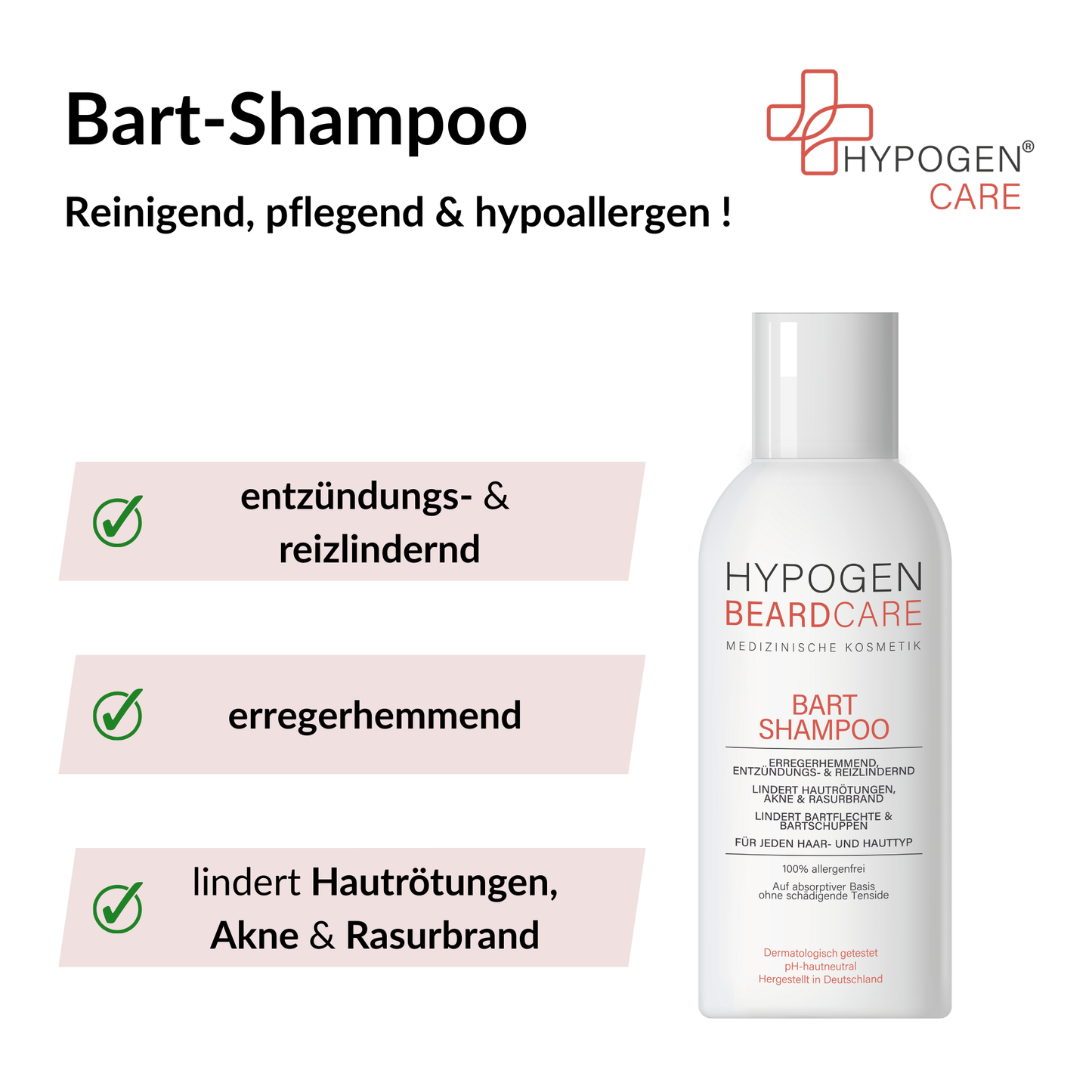 Vorteile auf einen Blick: HYPOGEN_CARE_Bart-Shampoo_100mL_Vorteile 1
