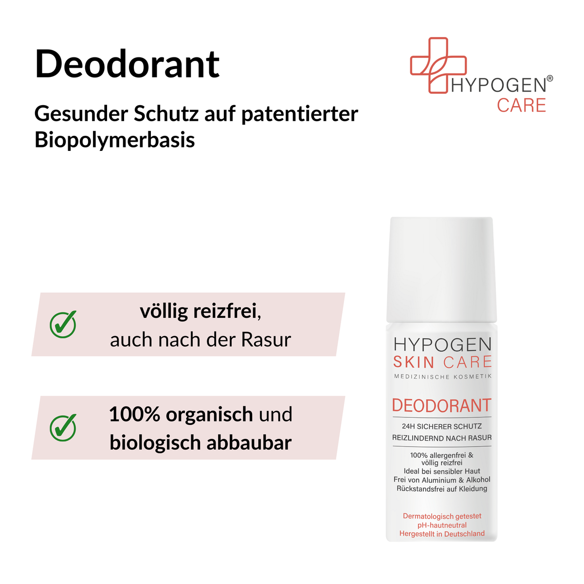 HYPOGEN CARE Deo 50mL Vorteile 1 251210 - 2