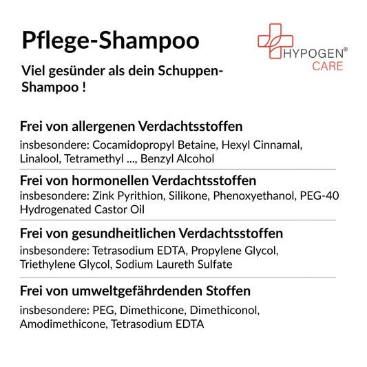 Frei von: HYPOGEN CARE Pflege-Shampoo auf einen Blick