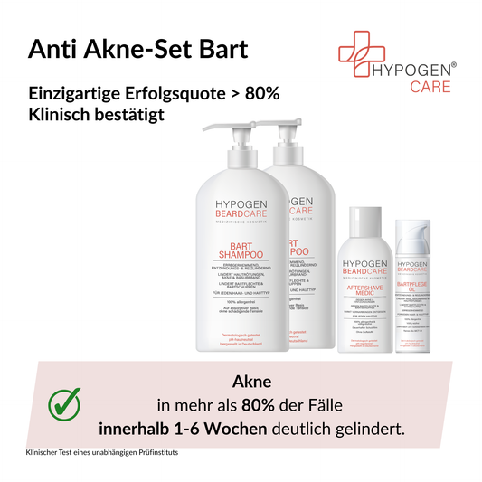 Erfolgsquote auf einen Blick: HYPOGEN CARE Set Anti Akne Bart 260221