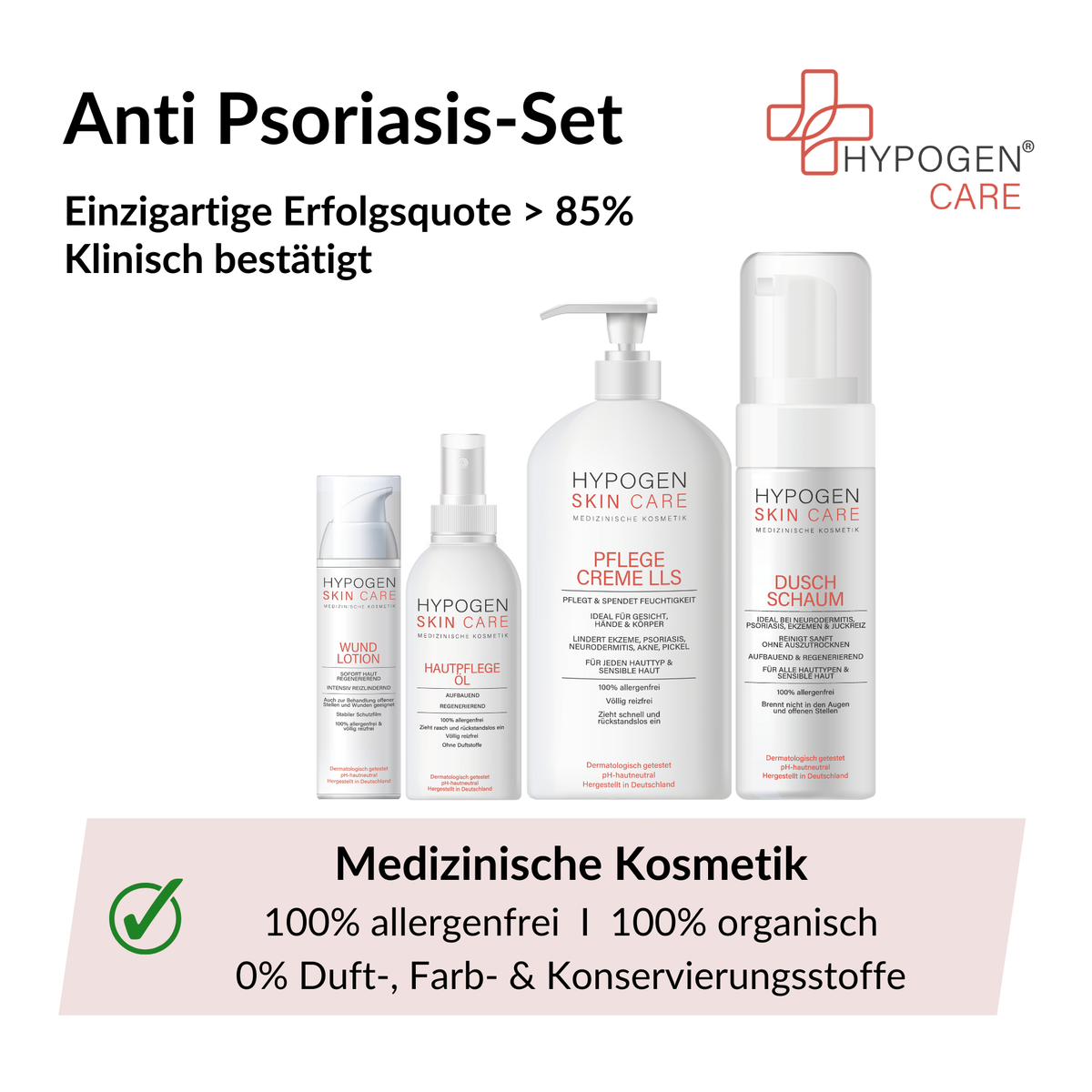 Vorteile auf einen Blick: HYPOGEN_CARE_Set_Anti_Psoriasis