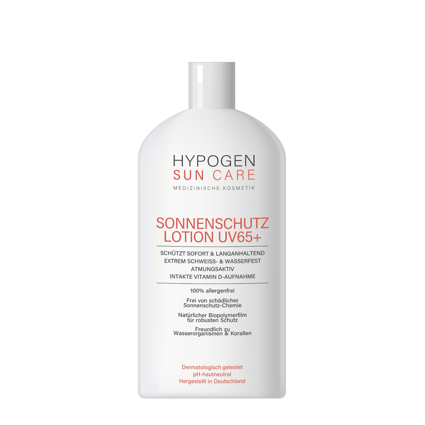 HYPOGEN CARE Sonnenschutz-Lotion UV65+ 265mL Einzelbild 251210 red