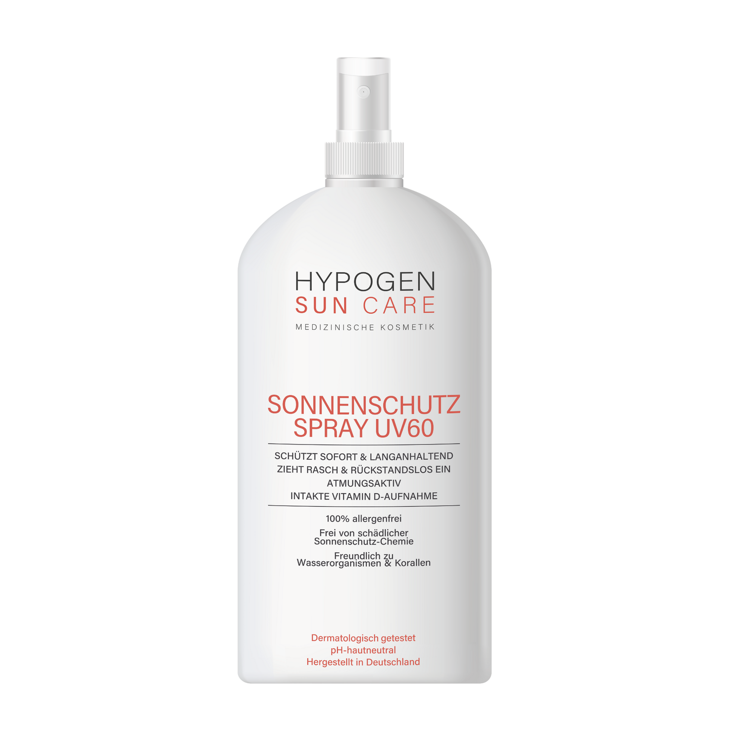 HYPOGEN CARE Sonnenschutz-Spray UV60 265mL Einzelbild 251210 red