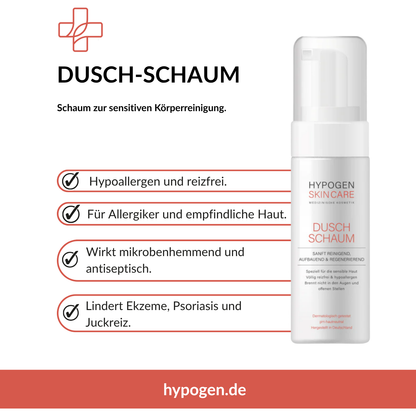 Dusch-Schaum HYPOGEN CARE Vorteile auf einen Blick