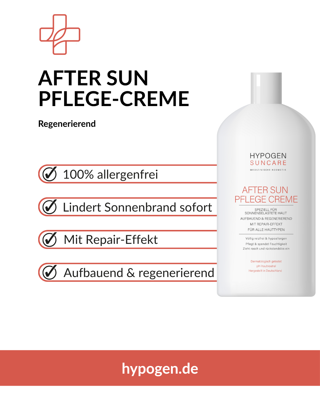 HYPOGEN CARE SUN CARE Produktvorteile in der Übersicht.
