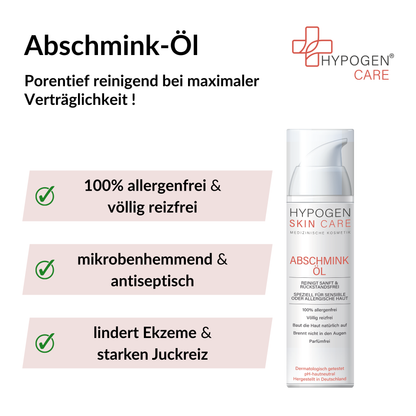 Vorteile HYPOGEN CARE Abschmink-Öl auf einen Blick - 1
