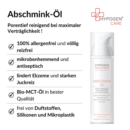 Vorteile HYPOGEN CARE Abschmink-Öl auf einen Blick