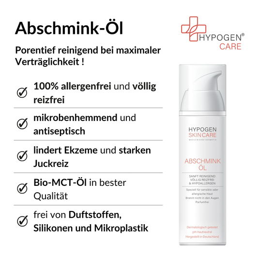 Vorteile HYPOGEN CARE Abschmink-Öl auf einen Blick