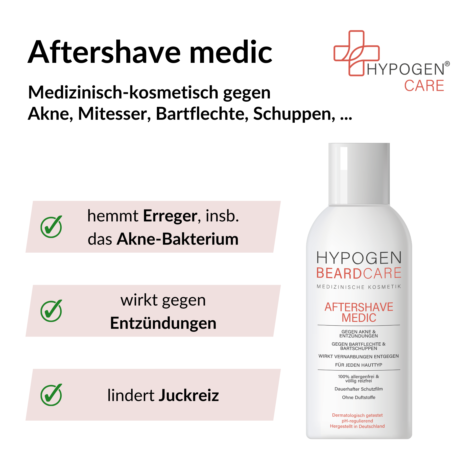 Vorteile auf einen Blick: HYPOGEN_CARE_Aftershave_medic_100mL 1