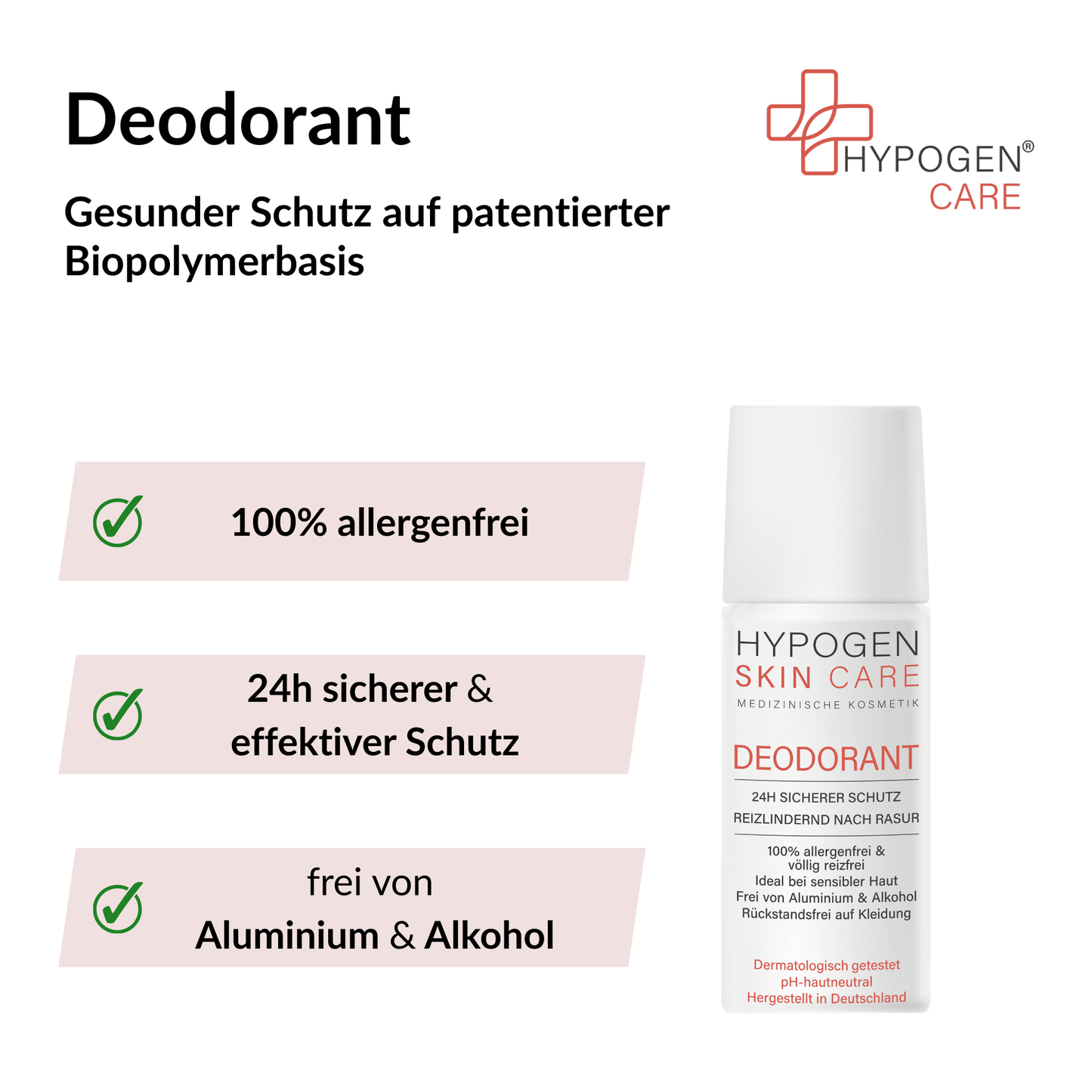 HYPOGEN CARE Deo 50mL Vorteile 1 251210 - 1