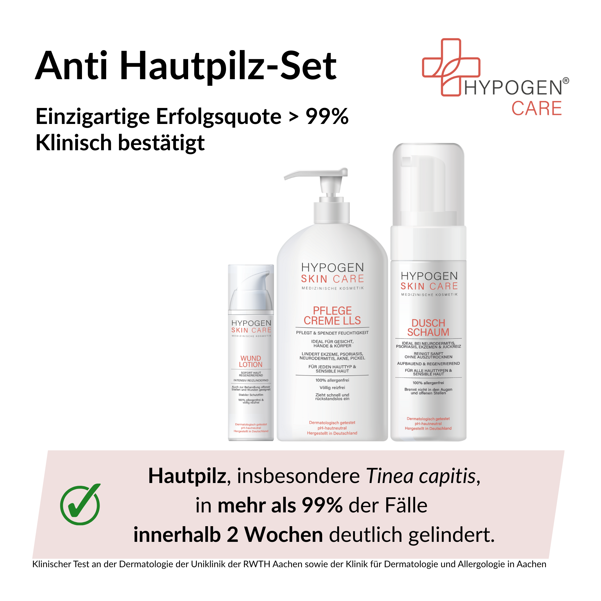 Erfolgsquote auf einen Blick: HYPOGEN_CARE_Set_Anti_Hautpilz