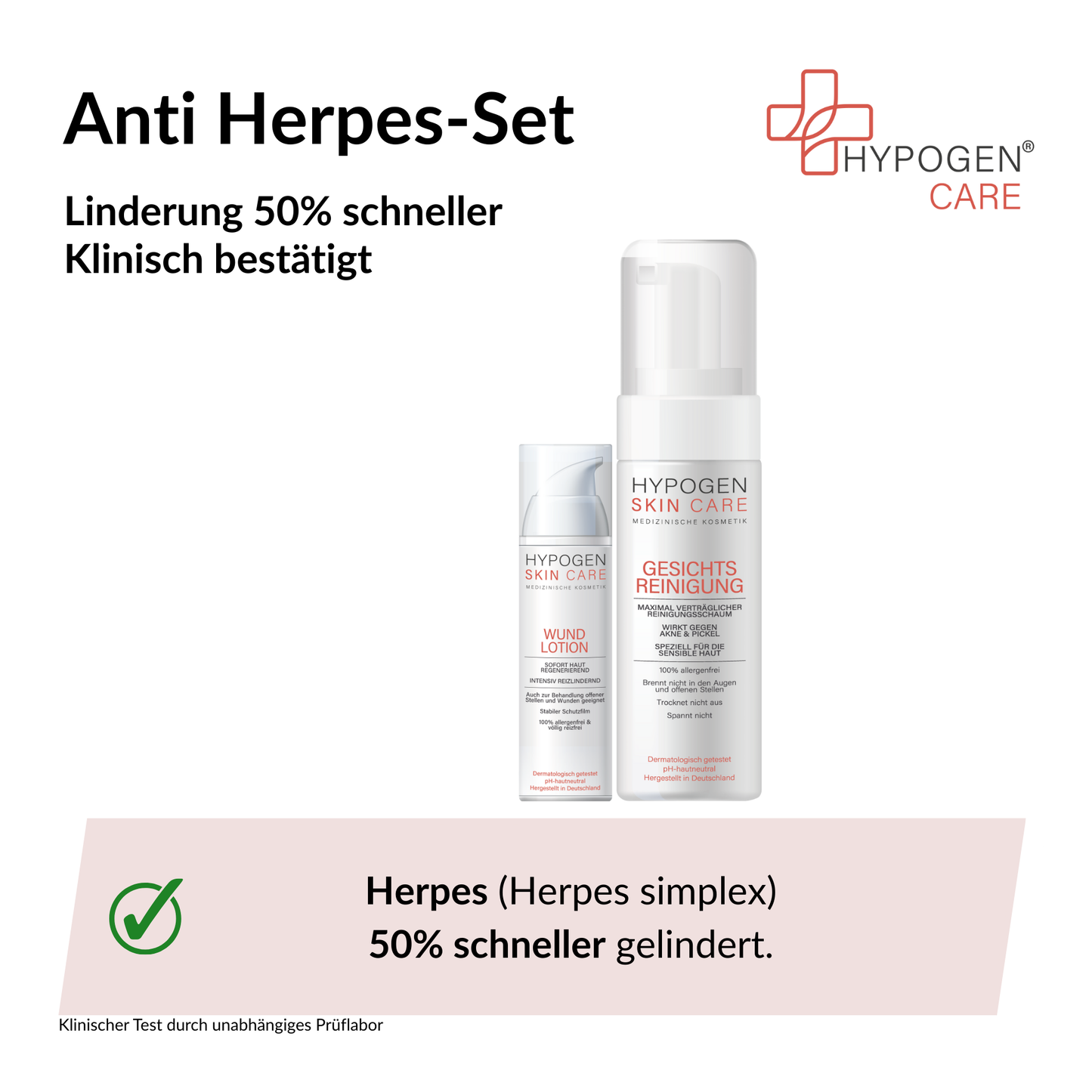 Erfolgsquote auf einen Blick: HYPOGEN_CARE_Set_Anti_Herpes