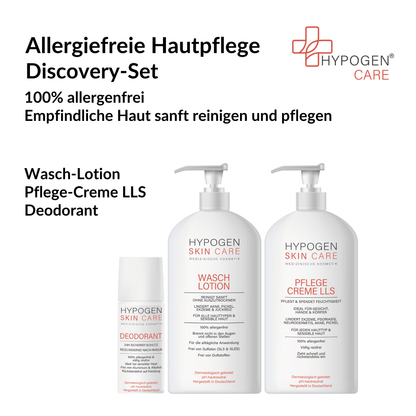 Set-Inhalt auf einen Blick: Discovery-Set Allergiefreie Hautpflege