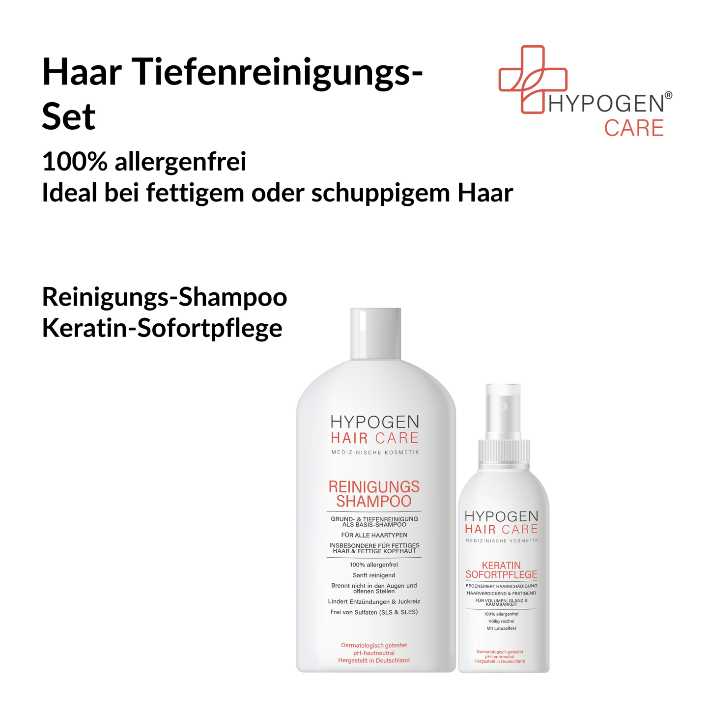 Set-Inhalt auf einen Blick: HYPOGEN_CARE_Set_Haar_Tiefenreinigung