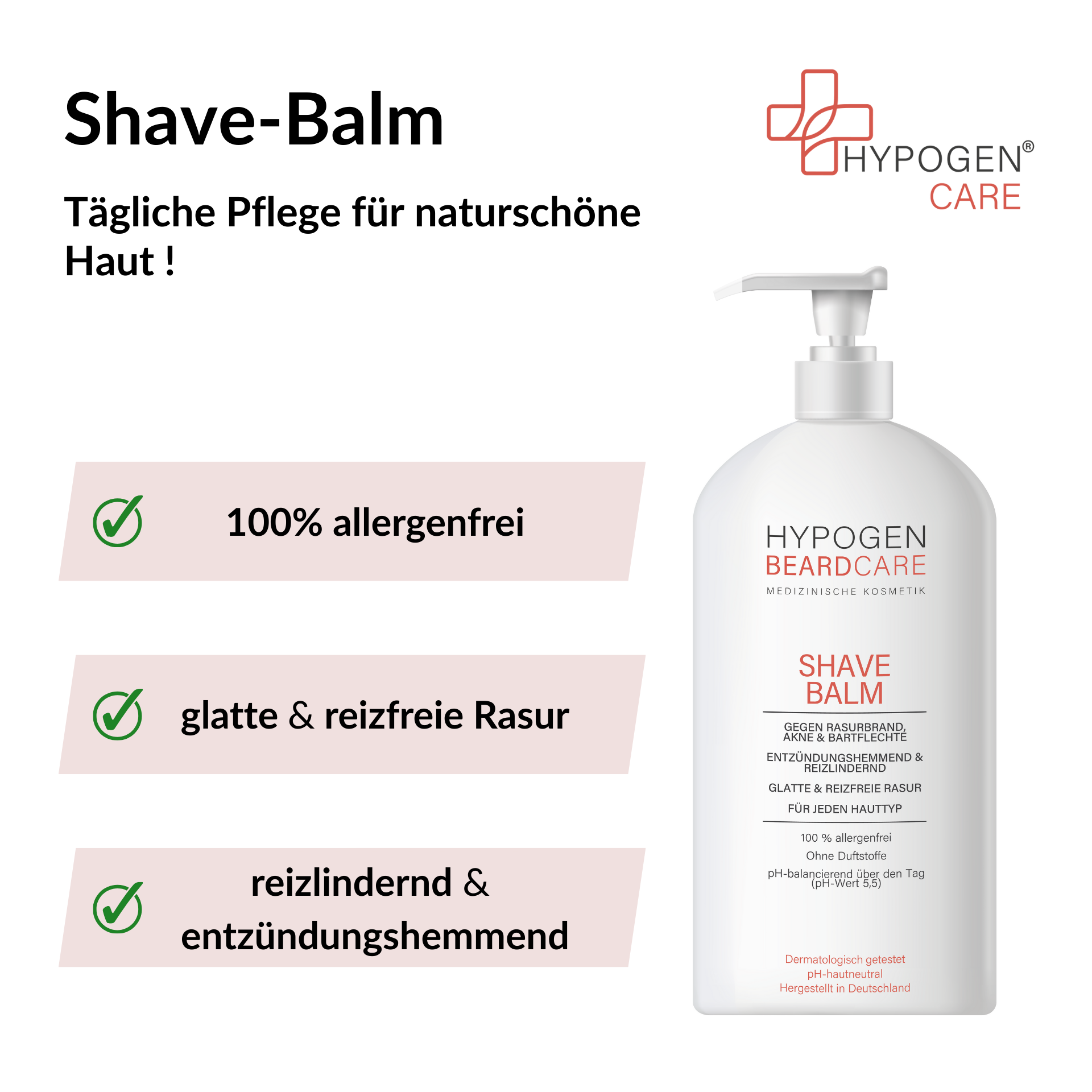 Vorteile HYPOGEN CARE Shave-Balm auf einen Blick - 1