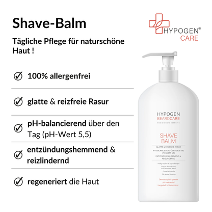 Vorteile HYPOGEN CARE Shave-Balm auf einen Blick