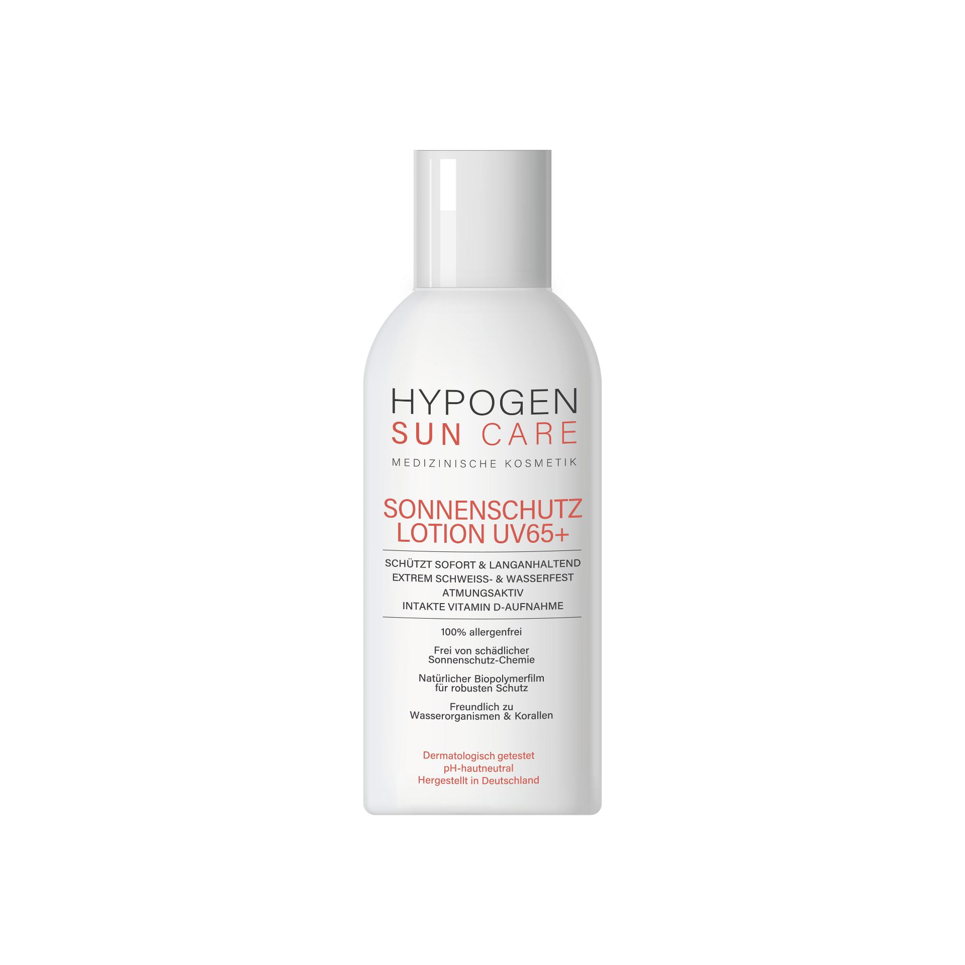 HYPOGEN CARE Sonnenschutz-Lotion UV65+ 100mL Einzelbild 251210 red