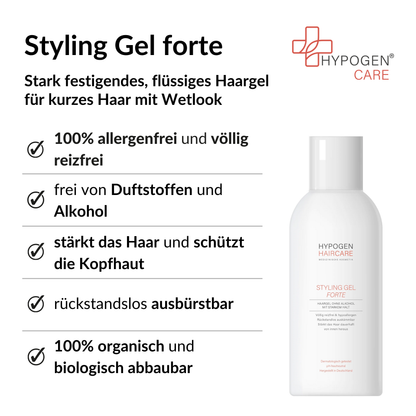 Vorteile HYPOGEN CARE Styling Gel forte auf einen Blick