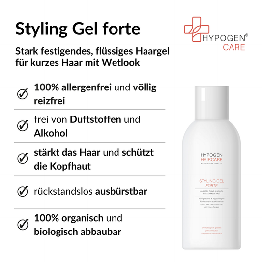Vorteile HYPOGEN CARE Styling Gel forte auf einen Blick