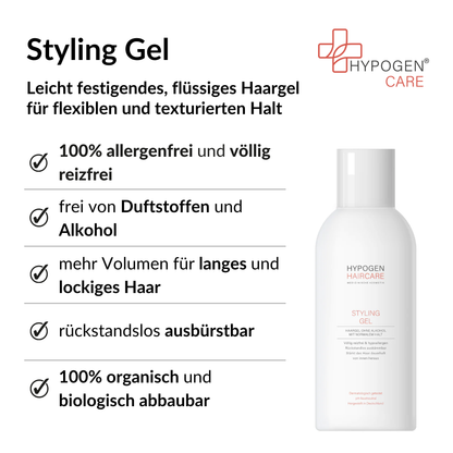 Vorteile HYPOGEN CARE Styling Gel auf einen Blick