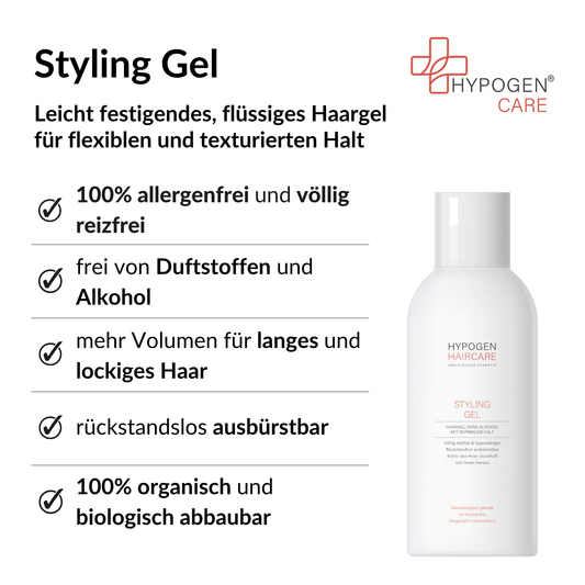 Vorteile HYPOGEN CARE Styling Gel auf einen Blick