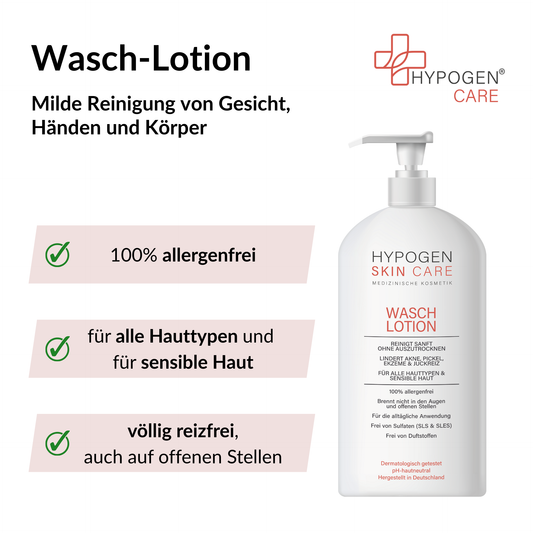 Wasch-Lotion HYPOGEN CARE Vorteile auf einen Blick - 1