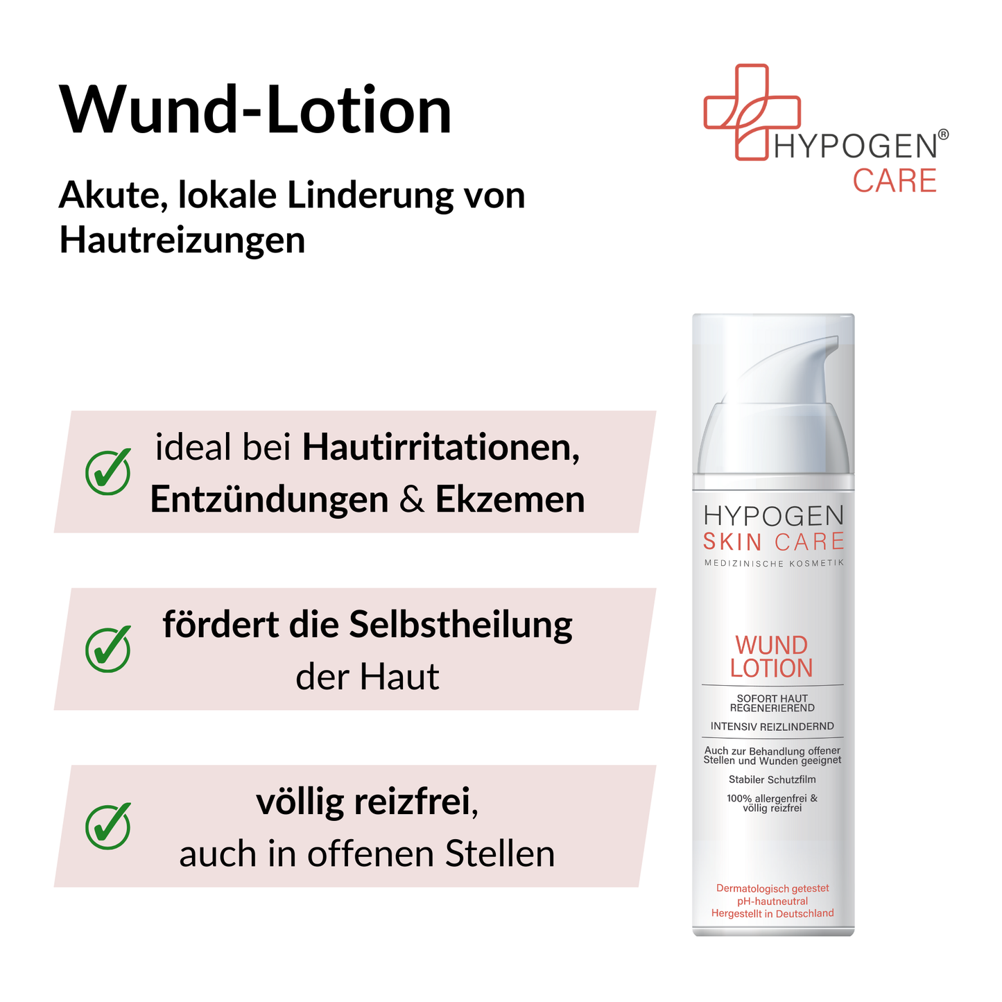 Vorteile HYPOGEN CARE Wund-Lotion auf einen Blick - 2